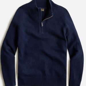 Jcrew cotton-cashmere half-zip sweater size 8